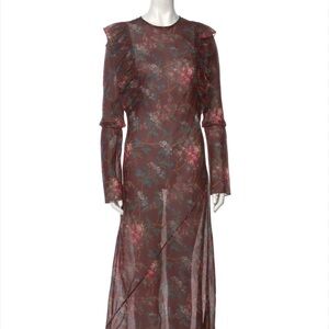 Doen clover dress in Bordeaux winter brown